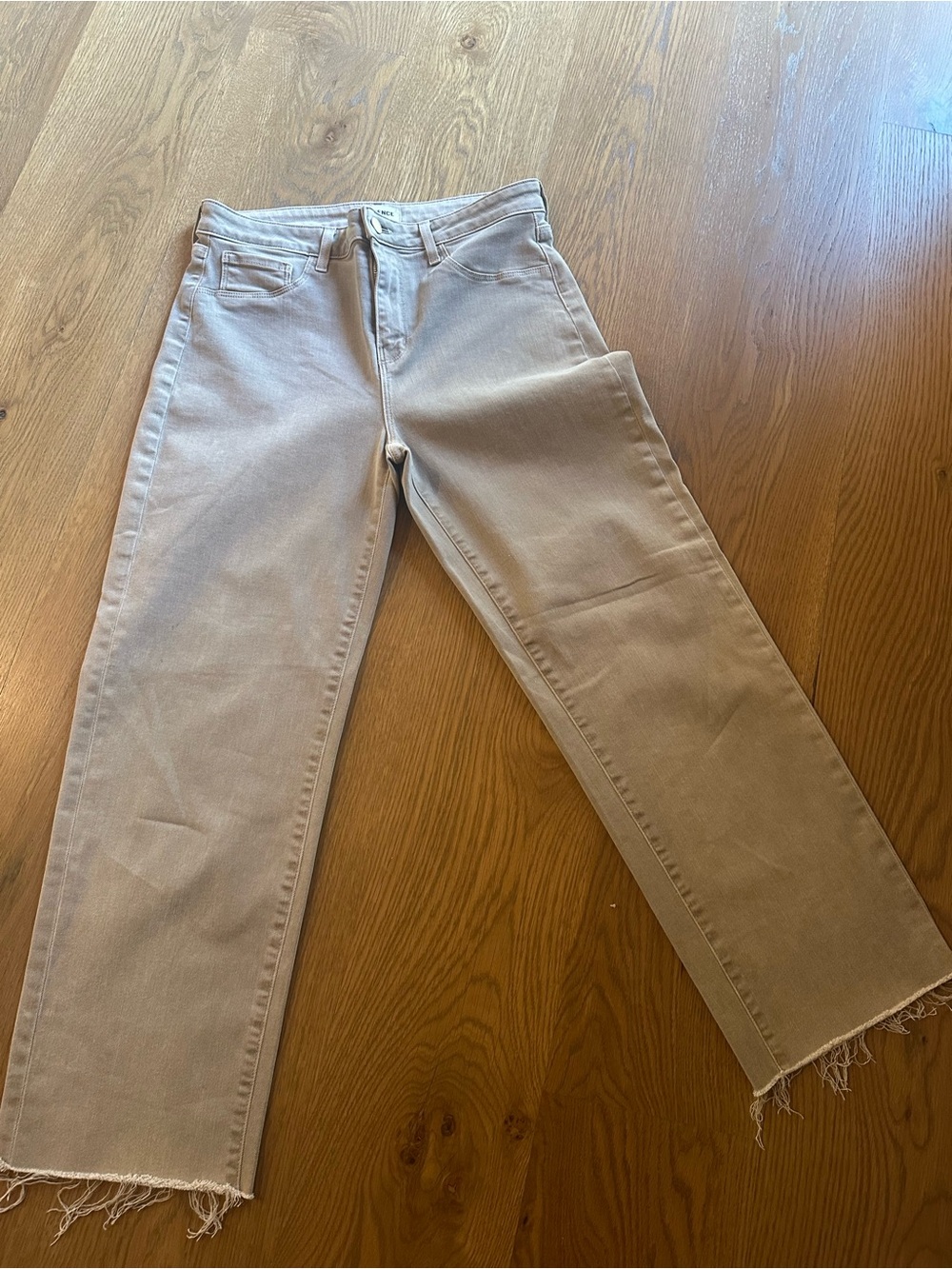 L’Agence size 28 cropped tan jean